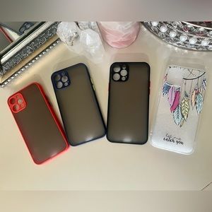 Iphone 12 Pro silicone cover cases set of (4)